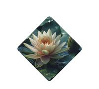 Lot de 6 cartes désodorisantes de qualité supérieure pour voiture - Parfum durable avec corde de suspension pour placard de voiture, salle de bain et bureau - Parfumé à la lavande (motif imprimé des