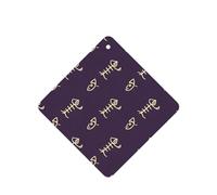 Lot de 6 cartes désodorisantes de qualité supérieure pour voiture - Parfum durable avec corde de suspension pour placard de voiture, salle de bain et bureau - Parfumé à la lavande (motif imprimé des