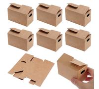 Lot de 6 cartons de déménagement miniatures pour bricolage et décoration, 8 x 4,3 x 5 cm, idéal pour les scènes de lutin et les maisons de poupée
