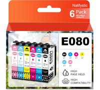 Lot De 6 Cartouches D'Encre Compatibles Avec T0801 T0802 T0803 T0804 T0805 T0806 Pour Stylus Photo R265 R360 R285 Rx585 Rx685 P50 Stylus Px700W Px710W Px8000 Fw Px8. 10 Imprimantes[ENC943559]