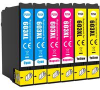 Lot de 6 cartouches d'encre de rechange 603XL pour imprimante Epson XP-2100 XP-2105 XP-3100 XP-3105 XP-4100 XP-4105 WF-2810DWF WF-2830DWF WF-2835DW