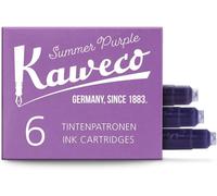 Lot de 6 cartouches d'encre pour stylo plume Summer Purple Encre de qualité supérieure avec cartouches courtes standard en violet Végétalien sans cruauté envers les animaux solubles dans