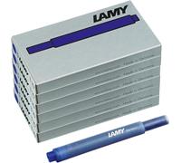 Lot de 6 cartouches d'encre T10 avec grand stock d'encre ¿ Convient pour tous les modèles de stylo plume ¿ Contenu : 1,25 ml par cartouche ¿ 5 pièces par paquet ¿ Couleur de l'encre : bleu.[G1518]