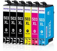 Lot de 6 cartouches d'encre XL compatibles avec Epson 503 503XL pour Epson Expression Home XP-5200 XP-5205 XP5200 XP5205,Workforce WF-2960 WF-2965 WF2960 WF2965 WF-2960DWF WF-2965DWF