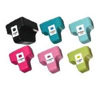 Lot de 6 Cartouches Encre 1 Noire + 1 Cyan + 1 Magenta + 1 Jaune + 1 Cyan Claire + 1 Magenta Claire Remanufacturé Hewlett Packard / HP 363 (C8719EE) + (C8771EE) + (C8772EE) + (C8773EE) + (C8774EE) + (