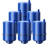 Lot de 6 cartouches filtrantes de rechange pour systèmes de robinets PUR et PUR Plus, charbon actif de noix de coco élimine 99 % des contaminants, y compris les désinfectants, les matières organiques