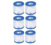 Lot de 6 cartouches pour filtre de piscine Intex de type H - Pour pompe et accessoires de système de filtration - 10 x 9 cm