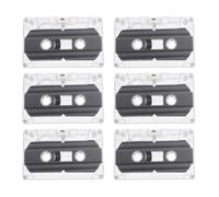 Lot de 6 Cassettes Audio Vides Enregistrables 30 en Plastique