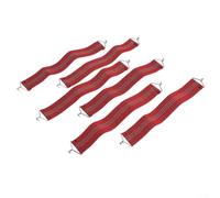 Lot de 6 ceintures rouges pour chaise longue et chaise anti-gravité, tissu épais avec crochet en métal, sangles de rechange extensibles pour fauteuils inclinables et sièges pliants, kit de réparation