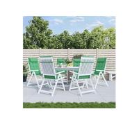 vidaXL Coussins de chaise à dossier haut 361891 – Lot de 6 vert tissu Oxford
