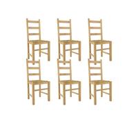 Lot de 6 chaise en bois massif non empilable non pliable H. 97 cm interieur