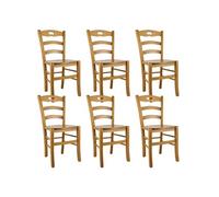 Lot de 6 chaise en bois non empilable non pliable interieur H. 88 cm