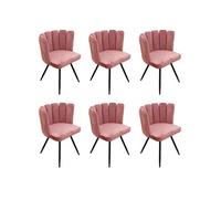 Lot de 6 chaise en metal non empilable non pliable H. 80 cm interieur rose
