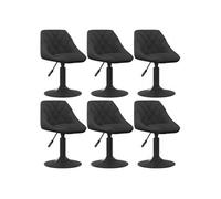Lot de 6 chaise en plastique non pliable interieur H. 62.5 cm noir