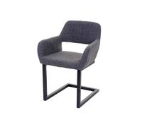 Lot de 6 chaise mendler en plastique non pliable interieur H. 80 cm gris Gris G