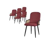 Lot de 6 chaise GENERIQUE interieur non empilable non pliable en rotin H. 91 cm