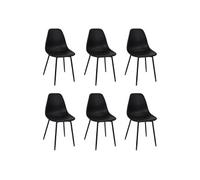 Lot de 6 chaise GENERIQUE interieur non pliable en metal H. 84.8 cm noir