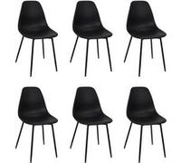 Lot de 6 Chaises "Gustav" 87cm Noir