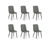 Lot de 6 chaise GENERIQUE non empilable non pliable H. 50 cm interieur gris