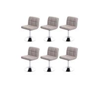 Lot de 6 chaises de salle à manger Chaise pivotante Chaise Kavala similicuir chrome taupe-gris