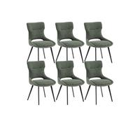 Lot de 6 chaise H. 87 cm non empilable non pliable en metal interieur vert
