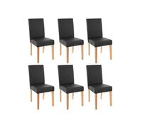 Lot de 6 chaise H. 90 cm non pliable en bois interieur noir