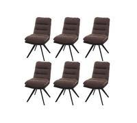 Lot de 6 chaise mendler H. 93 cm non pliable interieur en metal marron Marron G