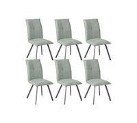 Lot de 6 chaise H. 95 cm non empilable non pliable interieur en metal vert