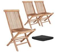 Lot de 6 chaise house nordic en teck non pliable H. 89 cm exterieur marron marron G