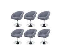 Lot de 6 chaise mendler interieur en plastique gris 90 cm oui Gris G