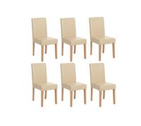 Lot de 6 chaise interieur non empilable non pliable en bois H. 90 cm beige