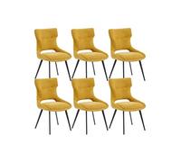 Lot de 6 chaise interieur non empilable non pliable en metal H. 87 cm jaune