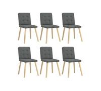 Lot de 6 chaise interieur non pliable en bois massif H. 86 cm gris