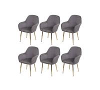 Lot de 6 chaise mendler interieur non pliable en plastique H. 83 cm gris Gris G