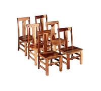 Lot de 6 chaise interieur non pliable H. 100 cm en bois massif