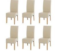 Lot de 6 chaise latina interieur non pliable en bois H. 102 cm beige Beige G