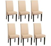 Lot de 6 chaise mendler en bois non empilable non pliable interieur H. 99 cm beige Beige G