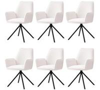 Lot de 6 chaise mendler en metal non pliable interieur H. 86 cm beige Beige G