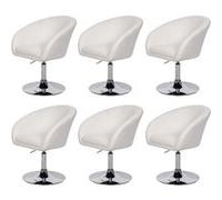 Lot De 6 Chaises De Salle À Manger Hwc-F19, Chaise De Cuisine Pivotante Loungesessel, Pivotante Réglable En Hauteur Similicuir Multicolore