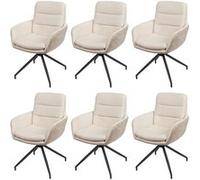 Lot de 6 chaise mendler en plastique non pliable H. 89 cm interieur beige Beige G
