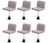 Lot de 6 chaises de salle à manger Chaise pivotante Chaise Kavala similicuir chrome taupe-gris