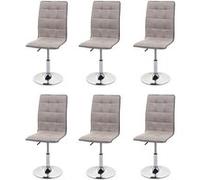 Lot de 6 chaise mendler H. 89 cm non pliable en plastique interieur gris Gris G