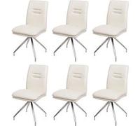 Lot de 6 chaise mendler H. 90 cm non pliable en metal interieur gris Beige G