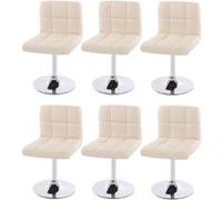 Lot de 6 chaise mendler interieur non pliable H. 80 cm en metal beige Beige G