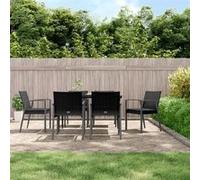 Vidaxl Chaises De Jardin Et Coussins Lot De 6 Noir 56,5x57x83 Cm Rotin