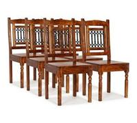 vidaXL Chaises de salle à manger 275272 Bois massif finition Sesham Lot de 6