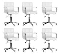 Lot de 6 chaise interieur non pliable H. 74.5 cm en plastique blanc