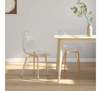vidaXL Chaises de salle à manger 2x Sièges de cuisine transparent PET