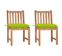 Vidaxl Chaises De Jardin 6 Pcs Avec Coussins Bois De Teck Massif