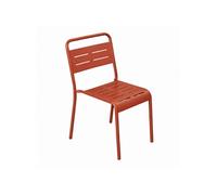 Lot de 6 chaises de jardin empilables terracotta BERGAME